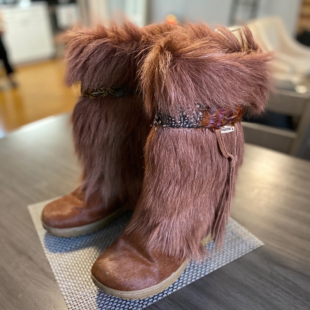 Furry boots